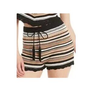 No Boundaries Striped Crochet Shorts Sz XL (15-17) NWOT